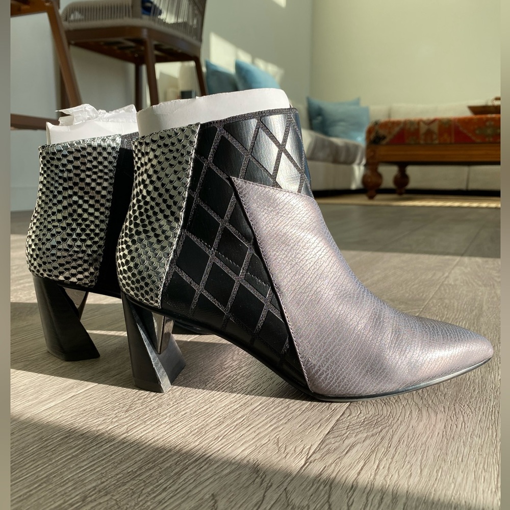 United Nude Zink Mid Boot, Gun Metal + Black + Silver size 37